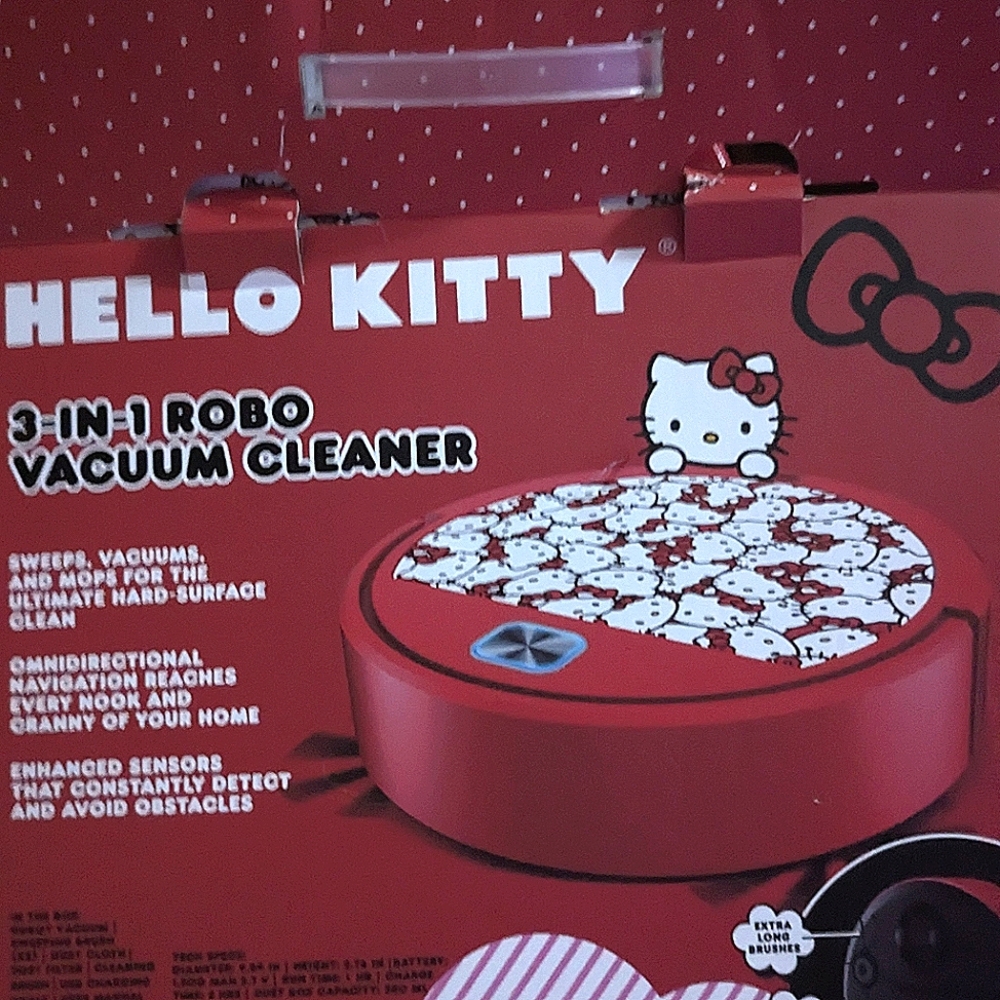 Hello Kitty 3-in-1 Robo Vacuum Cleaner - Red